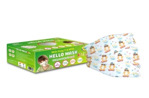 Khẩu Trang Em Bé Hello Kids KF94 ( Họa Tiết Mèo Đeo Kính - 50 cái/hộp )